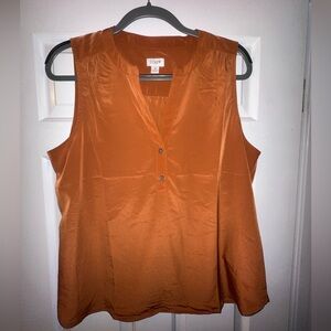 J. Crew Women's Rust Sleeveless Blouse